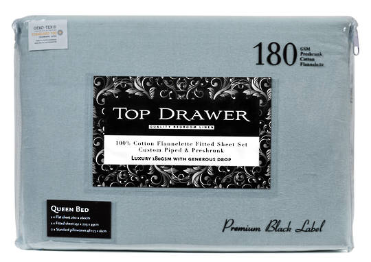 Top Drawer Flannelette Sheet Set - Seafoam
